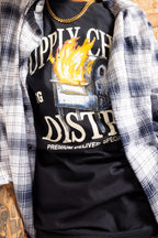 FIRE IN THE HOLE TEE (NAVY)